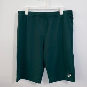 ASICS green tights shorts